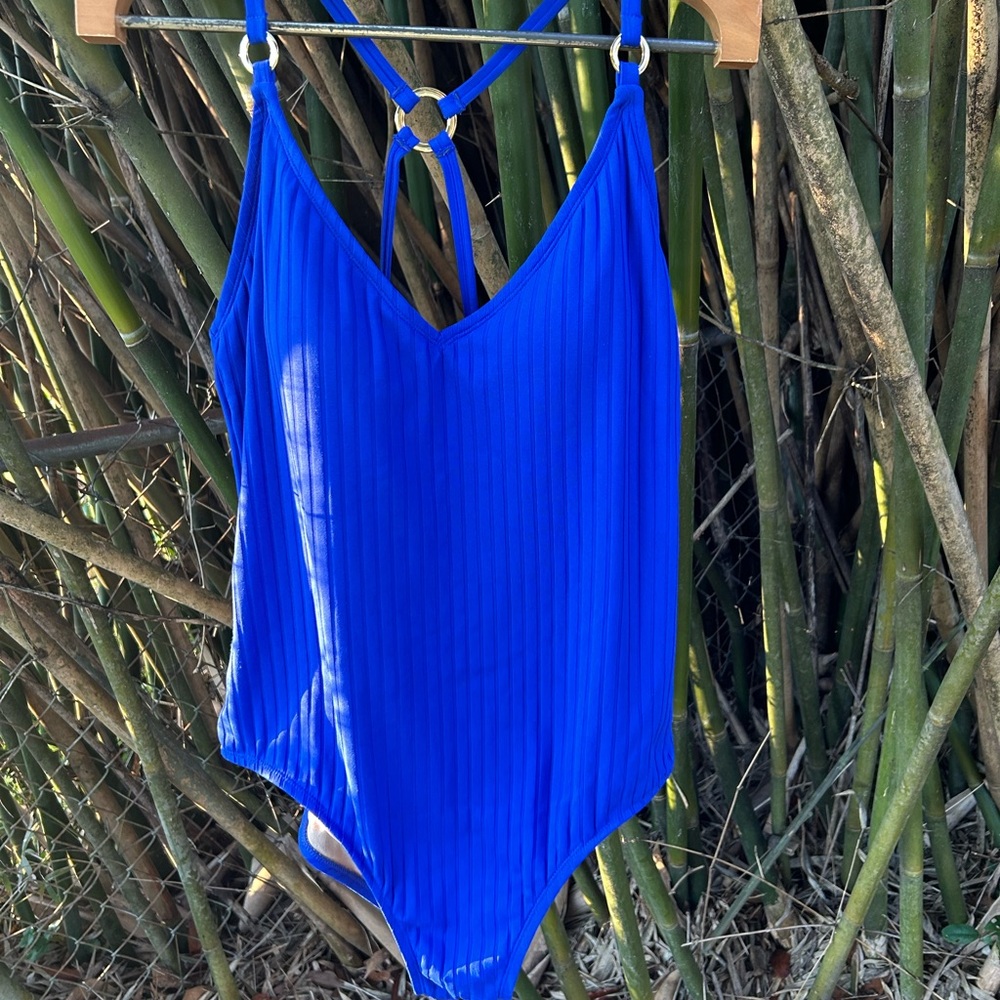 Vibrant Blue One-Piece Swimsuit